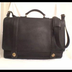 Coach Black Leather Laptop Bag